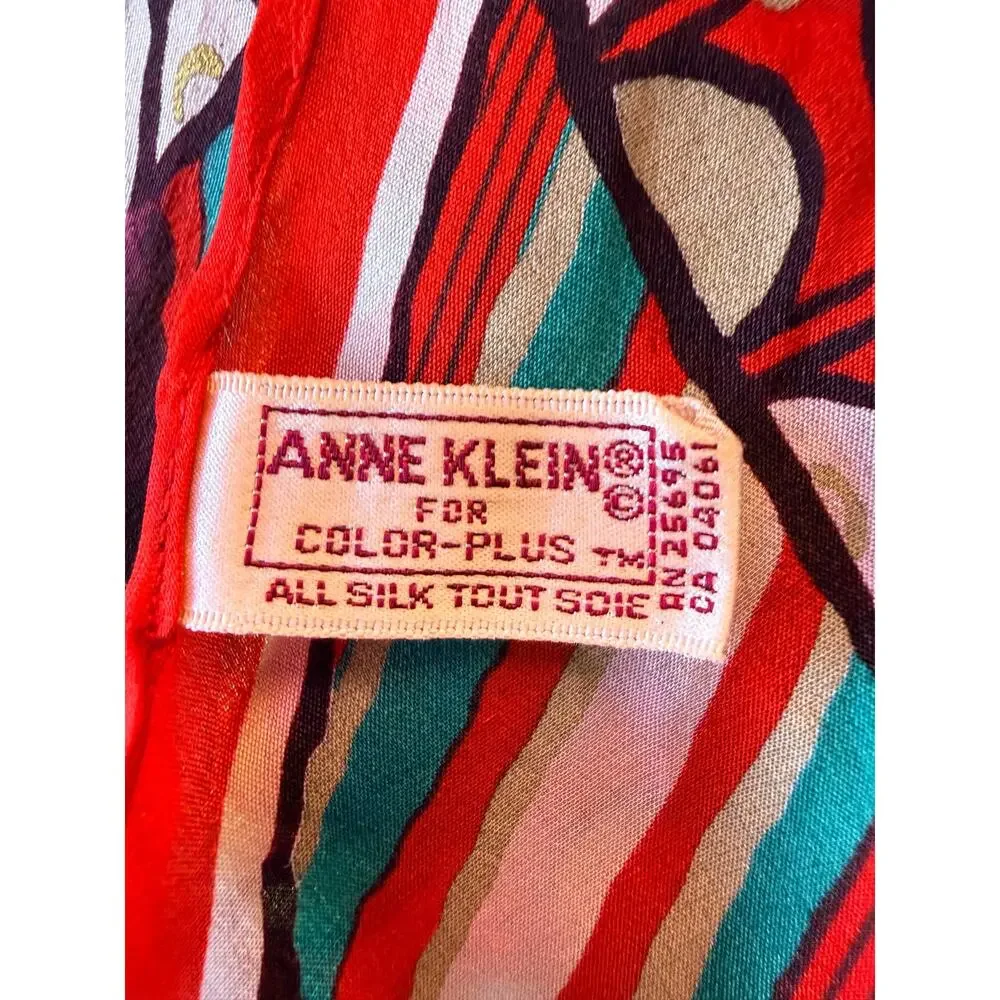Vintage Anne Klein for Color-Plus™ Silk Sash Scarf — Made in Japan